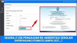 CARA CEK PENGAJUAN REAKREDITASI SEKOLAH TAHUN 2022 [upl. by Nylirehc]