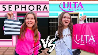 SEPHORA 🖤 vs ULTA 🧡 250 SHOPPING CHALLENGE which is better [upl. by Serafina939]