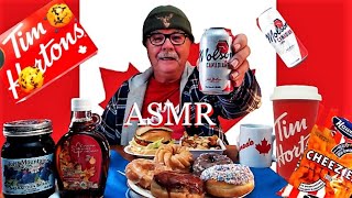 ASMR WHITE SPOT TRIPLE O BACON AND CHEDDAR BURGER AND POUTINE quotCANADA DAY EHquot [upl. by Kandy]