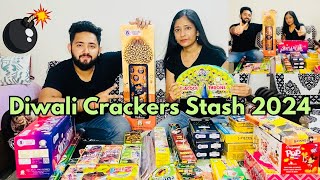 Diwali Crackers Stash 2024  Diwali Stash  Patakhe Video  Diwali Crackers  New crackers [upl. by Attenaz847]