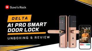 Unboxing and installation of smart door lock 🔐❤️‍🔥Delta A1 pro camera model [upl. by Yzdnil]