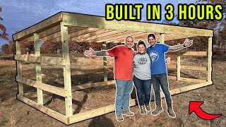 DIY Mini Pole Barn Build in 3 Hours with The Crockers  This Is How We Did It TheCrockers [upl. by Jonme883]