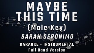 MAYBE THIS TIME  MALE KEY  FULL BAND KARAOKE  INSTRUMENTAL  SARAH GERONIMO [upl. by Hgielyk325]