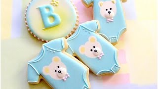 Baby onesie cookies Baby shower [upl. by Tarrant458]