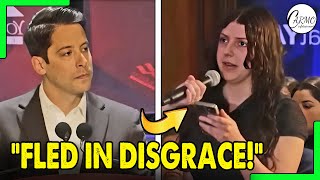 Michael Knowles CONFRONTS Smug Leftist Student LIVE Leaving Her Suddenly Walks Away [upl. by Munmro]