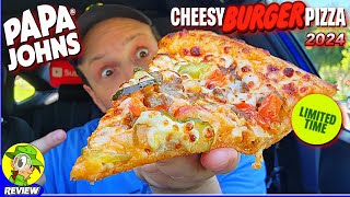 Papa Johns® Cheesy Burger Pizza Review 👨‍🍳🧀🍔🍕 Does It Still Rock 🤔 Peep THIS Out 🕵️‍♂️ [upl. by Chuu827]