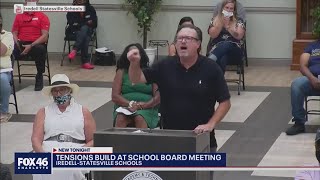 Tensions build at IredellStatesville Schools board meeting Monday [upl. by Adleme642]