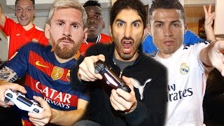 PLAYING FIFA 17 WITH FOOTBALLERS ft Ronaldo Messi Pogba Ozil Costa  Footy Friends [upl. by Rodriguez]