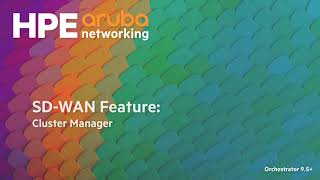 SDWAN Feature Cluster Manager [upl. by Nnylrebma321]