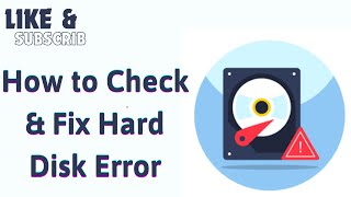 How to Check amp Fix Hard Disk Error [upl. by Marteena751]