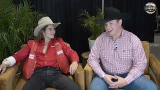 Rocker Steiner 2023 NFR Round 1 Interview [upl. by Mariano]