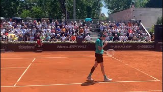 Italy loves Bublik  ATP1000 Roma Alexander Bublik vs Nuno Borges Court 12 Level View [upl. by Aziar]