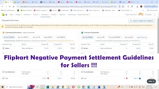 Flipkart Negative Payment Settlement Guidelines for Sellers [upl. by Howlan338]