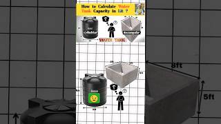 Easy way to calculate the capacity of water Tank in Litres [upl. by Nahamas919]