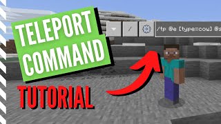 Minecraft TELEPORT COMMAND Tutorial TP Command [upl. by Hazelton]