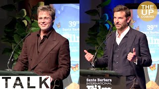 Brad Pitt Bradley Cooper speech at Santa Barbara Film Festival 2024 [upl. by Anoiek]