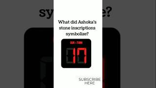 What did Ashokas stone inscriptions symbolize gk pcs shorts [upl. by Ayojal]