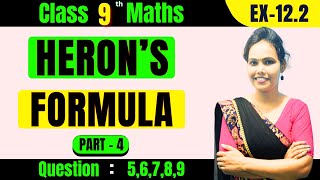 Herons Formula Class 9 Maths  Part  4 [upl. by Ahsatniuq891]