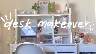 aesthetic desk makeover  organisation [upl. by Kieryt]