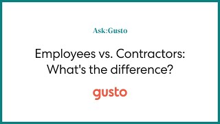 Employees vs Contractors Whats the Difference [upl. by Llesram]