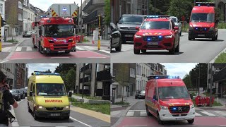 OmroepBullhorn Compilatie Brandweer HVZ VBW post Vilvoorde met spoed [upl. by Chuipek]