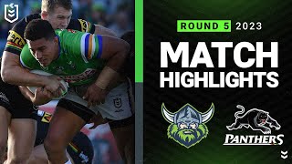 NRL 2023  Canberra Raiders v Penrith Panthers  Match Highlights [upl. by Candis]