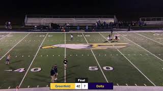 3A Delta vs 4A 9 GreenfieldCentral IHSAA Football [upl. by Downs796]