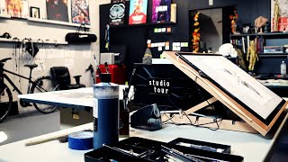 Studio Tour  where I draw Silverwing Chainsaw Man amp Black Metal bonus [upl. by Tristram944]