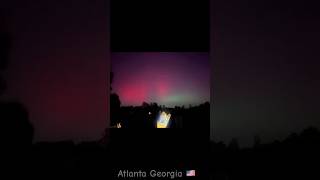 Red Northern Lights in Atlanta Georgia🇺🇸lakelaniernorthernlightslucythomasmusicspainperujoy [upl. by Waldo]