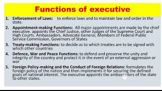 What is Executive Definition meaning types and Functions of ExecutivePolitical science [upl. by Sidoney]