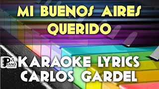 MI BUENOS AIRES QUERIDO CARLOS GARDEL KARAOKE LYRICS VERSION PSR S975 [upl. by Prima429]