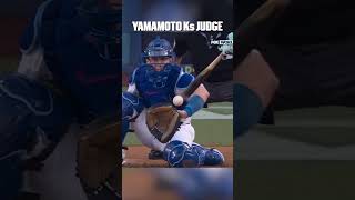 Yoshinobu Yamamoto strikes out Aaron Judge in a scoreless first inning 😤 WorldSeries [upl. by Airrat]