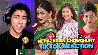 Pakistani React on Bangladeshi Actress  Mehazabien Chowdhury TikTok Videos  Maadi Reacts [upl. by Dnalyaw]