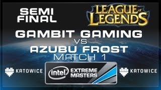 Azubu Frost vs Gambit Gaming  Match 1  SemiFinal  IEM Katowice League of Legends Full HD [upl. by Murat934]