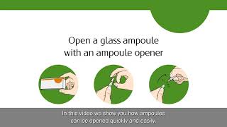 Open a glass ampoule with an ampoule opener [upl. by Cruickshank460]