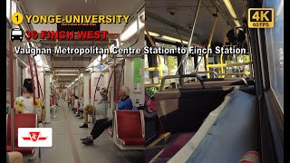 TTC POV Walk Vaughan Metropolitan Centre Station to Finch Station Via Finch West Station【4K 60FPS】 [upl. by Carlota]