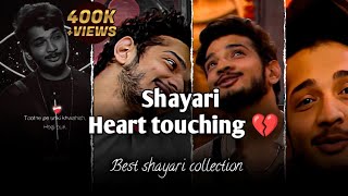 Best Munawar faruqui shayari  collection 💔 best shayari collection heart touching lines [upl. by Hares]