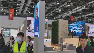 JPMorgan HKEX and VISA Stands on Sibos Exhibition [upl. by Pierette]