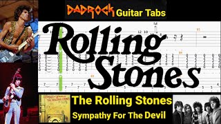 Sympathy For The Devil  The Rolling Stones  Guitar  Bass TABS Lesson [upl. by Ynnej]