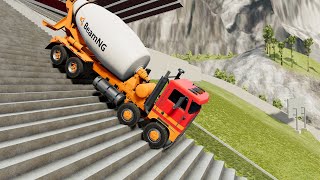 BeamNG Drive  Is There No Car That Can Go Up The Stairs [upl. by Fidellia]