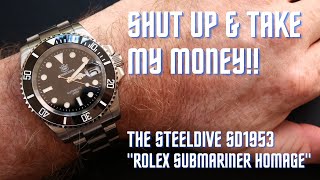 Get Ready to Spend The Steeldive SD1953 is an incredible Rolex Submariner Homage [upl. by Ezzo991]