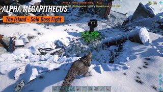 Alpha Megapithecus VS Shadowmane Solo Boss Fight ARK Survival Evolved  The Island Map [upl. by Ledif426]