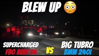 AUDI S4 VS BMW 240I CRAZY RACE 😳 [upl. by Neom85]