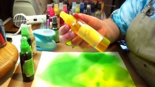 Homemade ink spray similar to Dylusions [upl. by Kitti]