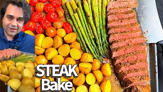 Steak Sheet Pan Dinner  Bake Sheet Steak and Veggies [upl. by Roberto]