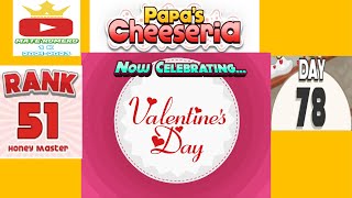 Papas Cheeseria  RANK 51  Valentines Day Season [upl. by Eniamrahs609]