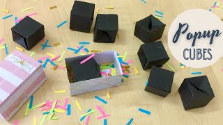 Pop up cubes in a box diy  Jumping cubes  Surprise cubes [upl. by Steinberg]