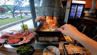 Japanese AllYouCanEat Charcoal BBQ Buffet [upl. by Hgielram]