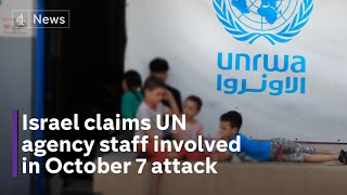 UK and US halt aid to UN agency over Israeli allegations staff helped Hamas on Oct 7 [upl. by Rosenquist]