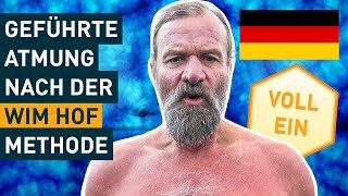 German Guided Wim Hof Method Breathing Exercise  3 Rounds Slow Pace [upl. by Ytiak]